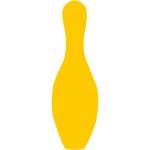 Yellow bowling pin vector illustration