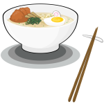 Bowl of Ramen with Chopsticks