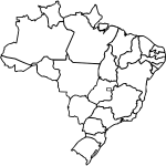 Vector map of Brazil regions