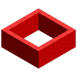 Intact brick wall vector image