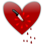 Broken heart vector clip art graphics