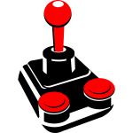 Video game joystick vector drawing
