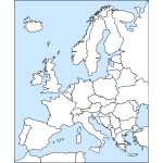 Vector clip art of map of Europe