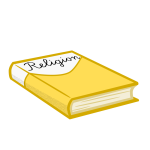 Yellow schoolbook