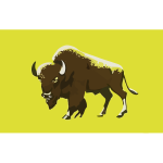 Buffalo with green background
