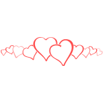 Vector selection of 10 hearts