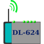 D-Link Wi-Fi router vector image