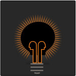 Illustration of two small heads in front of a glowing light bulb