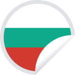Bulgarian flag round sticker