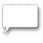 Dotted line speech bubble vector image