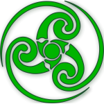 Vector image of wound up Celtic sign