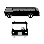 Vector image of bus symbol
