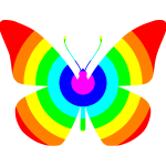 Butterfly rainbow colors