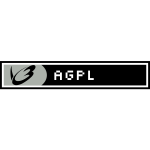 AGPL License Web Badge vector image