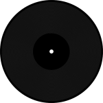 Vector drawing of blank vinyl record