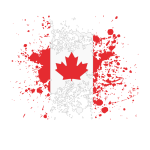 Canada Flag Splatter - Transparent Remix