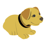 Cute yellow dog