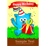 Birthday card template vector image