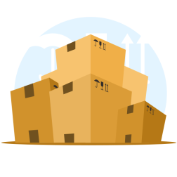 Stack of Cardboard Delivery Boxes