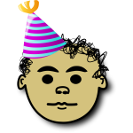Comic party boy avatar vector image