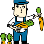 Farmer with carrots