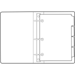 Open binder notebook vector image