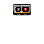 Audio cassette with progressive rock music vector clip art