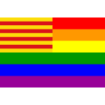Catalonia rainbow flag