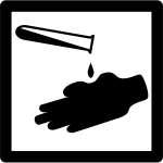Skin corrosive liquid pictogram vector image