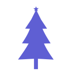 Christmas tree purple color