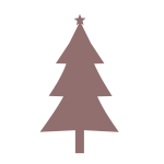 Christmas tree silhouette art