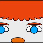 Cartoon face icon clip art