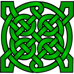 Dark green Celtic mandala vector clip art