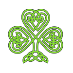 Celtic three leaved shamrock vector clip art