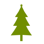 Christmas tree dark green color