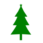 Christmas tree in green color