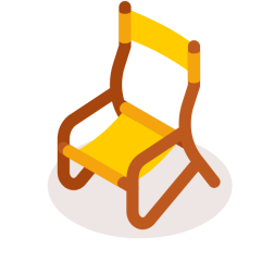 Simple fabric chair