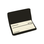 Checkbook in a case vector image