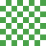 Chessboard green and white pattern