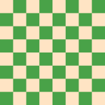 Chessboard green and bisque color