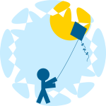Child with a kite vector image