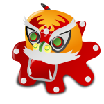 Chinese New Year mask vector image