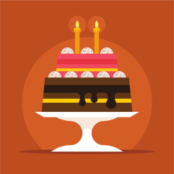 Chocolate cake for a birthday