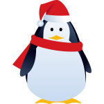 Christmas penguin vector