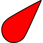 sea chart symbol light red