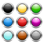 Round steel buttons
