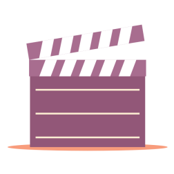 Purple Movie Clapperboard
