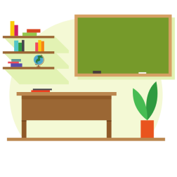 Blackboard in the classroom