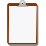 Clipboard with blank paper vector drawing