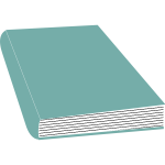 Blue closed book vector graphics